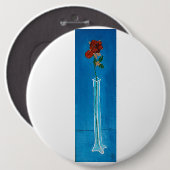 特大のばら色ボタン 缶バッジ (正面&裏面)