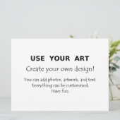 特大のジャンボポストカードの招待状(アート写真付き) 招待状 (スタンド正面)