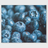 特大のブルーベリー ラッピングペーパー (フラット)