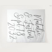 特大の書道台本結婚の背景 タペストリー (正面(横))