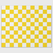 特大の金黄色および白の点検 ラッピングペーパー (フラット)