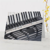 特大アコーディオン選手アコーディオン誕生日 カード (黄色い花)