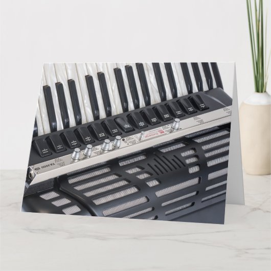 特大アコーディオン選手アコーディオン誕生日 カード (正面)