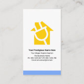 特大イエローバルブ看板電気工事業者 名刺 (裏面)