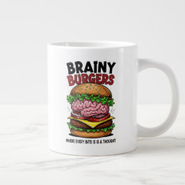 特大サイズのマグカップ Brainy Burgers ジャンボコーヒーマグカップ