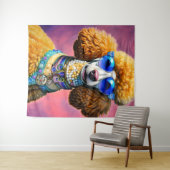 特大サングラスプードル犬 タペストリー (インサイチュ(横))