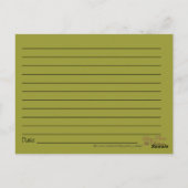 特大タッカートルコ料理レシピカード ポストカード (裏面)