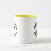 特大テキスト 黄色 11oz カスタムサッカー マグカップ (中央)