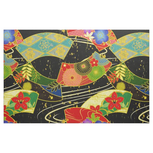 特大パターン着物の日本人の生地 ファブリック (ファットクウォーター)