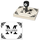 特大モノグラムカスタム ラバースタンプ (押印)