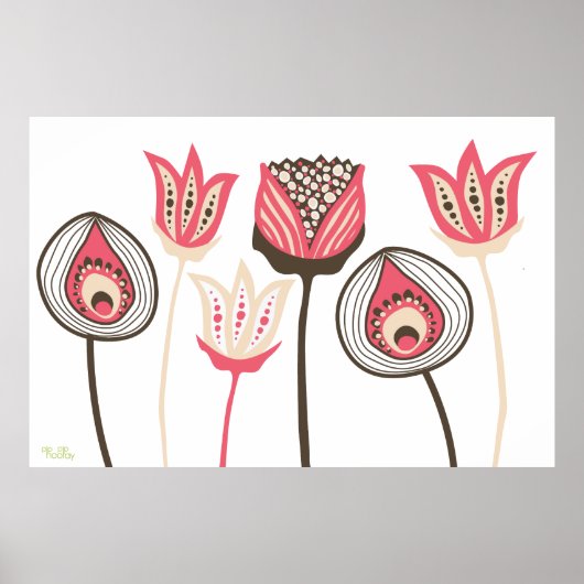 特大ヴィンテージファンキー造花アート ポスター (正面)