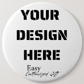 特大丸型ボタン ピン 6" (正面)