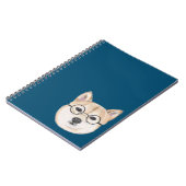 特大円形によって組み立てられるガラスとの柴犬 ノートブック (左側)