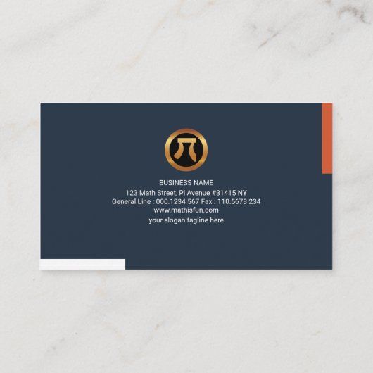 特大幾何学的な形の数学の数学者 名刺 (裏面)