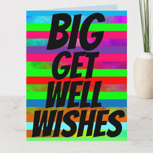 特大GET WELL RAINBOWグリーティングカード カード (正面)