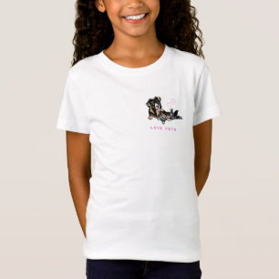 特子供へに猫や犬を愛する Tシャツ