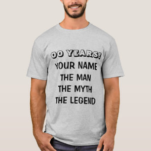 特定の誕生日を年齢に応じて男性神話の伝説にシャツを着る Tシャツ