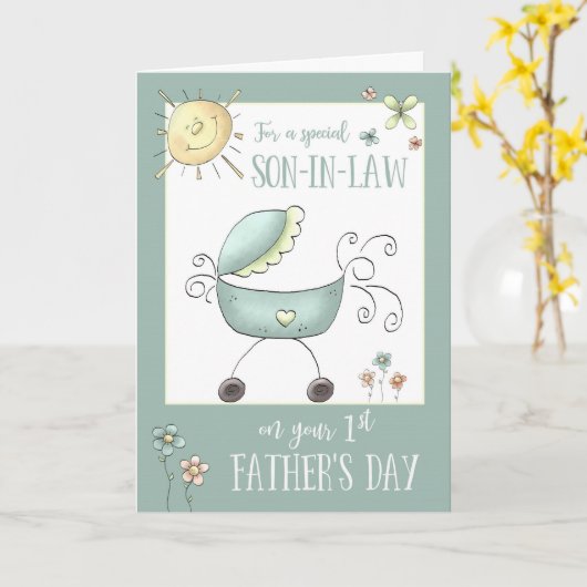 特定娘婿の父の日 カード (黄色い花)