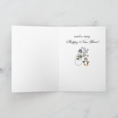 特定宗派に属さない休日雪だるまおよびペンギン シーズンカード (内部)