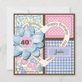 特定年20、21、25、40、50、60、フローラ 招待状 (正面)