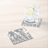特徴のあるデザインのヤシ スクエアペーパーコースター (インサイチュ)