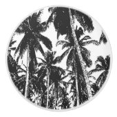 特徴のあるデザインのヤシ セラミックノブ (正面)