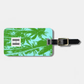 特徴のあるデザインのヤシ ラゲッジタグ (正面横)