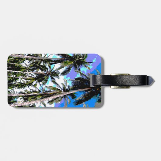 特徴のあるデザインのヤシ ラゲッジタグ (裏面横)