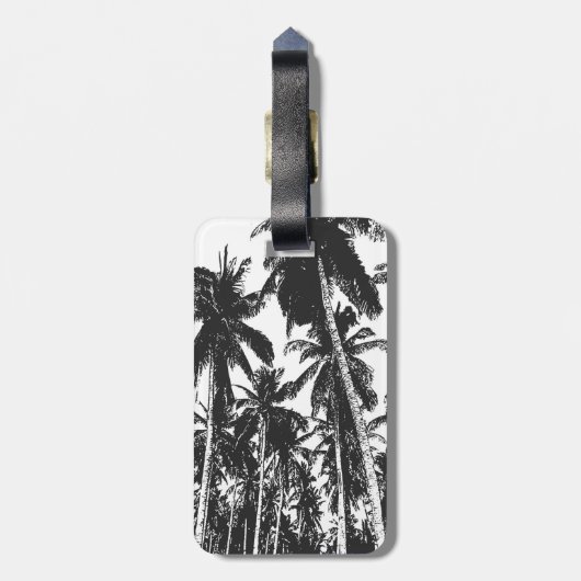 特徴のあるデザインのヤシ ラゲッジタグ (裏面縦)