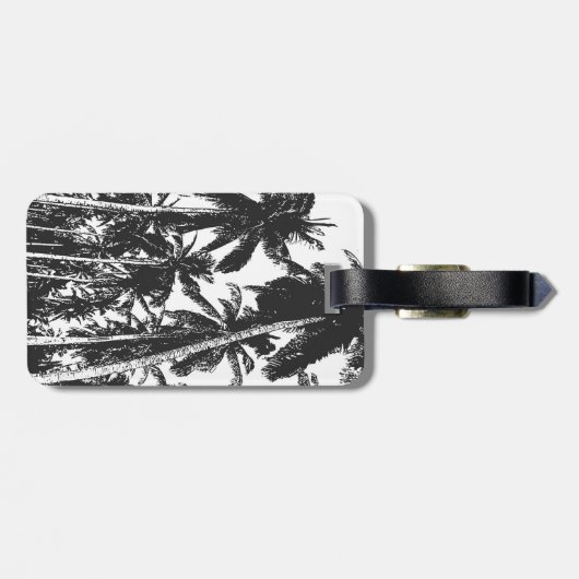 特徴のあるデザインのヤシ ラゲッジタグ (裏面横)