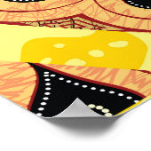 特徴的なインドネシアろうけつ染めモチーフ ポスター (角)