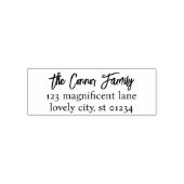 特徴的なコンテンポラリーはっきりした差出人住所 セルフインキングスタンプ (デザイン)