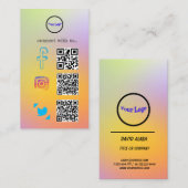 特徴的なデジタルビジネスカード 名刺 (正面/裏面)