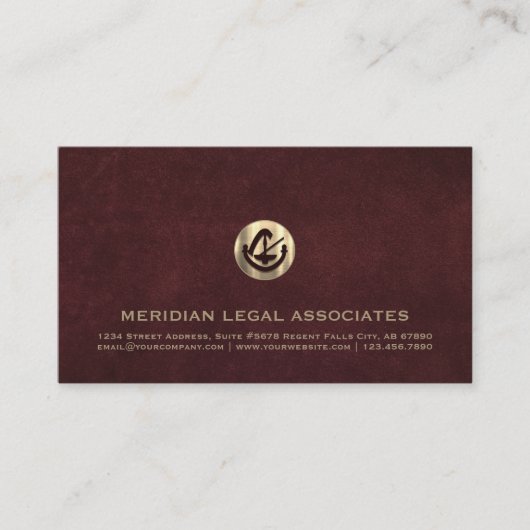 特徴的な法的テーマの名刺 名刺 (正面)