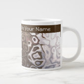 特徴的な茶色の灰色のきらめくカタツムカキン効果 ジャンボコーヒーマグカップ (右)