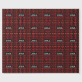 特徴的な黒い渦巻き旋回（赤） ラッピングペーパー (フラット)