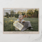 特急便初のお年賀ベイビー記念写真 箔シーズンカード (正面)