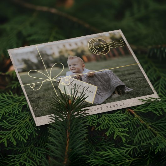 特急便初のお年賀ベイビー記念写真 箔シーズンカード