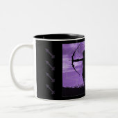 特性の射手座のArcherの(占星術の)十二宮図のマグ ツートーンマグカップ (左)