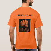 特性の、苦闘するPHWA Tシャツ (裏面)