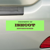 特性の、ISHCOTの企業 バンパーステッカー (車上)