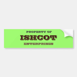 特性の、ISHCOTの企業 バンパーステッカー