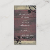 特性マネージャーの名刺のヴィンテージの納屋板 名刺 (裏面)