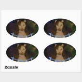 特性子猫 楕円形シール (シート)