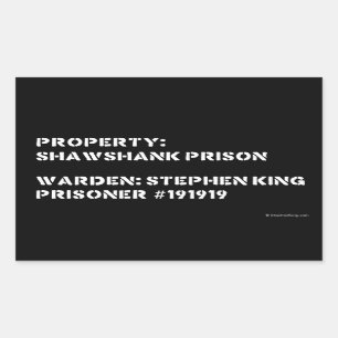 特性: Shawshankの刑務所 長方形シール