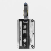 特有なオーディオ・カセットテープの効果の荷物のラベル ラゲッジタグ (裏面縦)