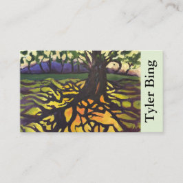 特有な抽象美術の「Lifeの木 名刺