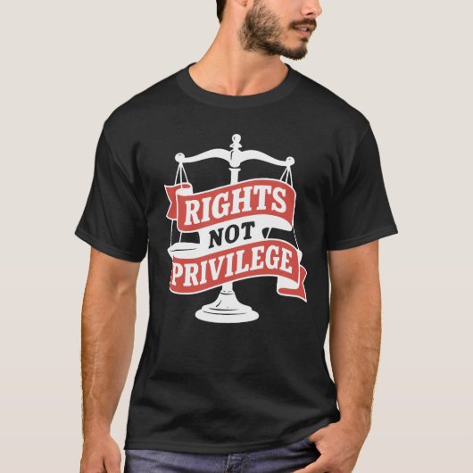 特権ではなく権利 - ヴィンテージ社会正義 Tシャツ (正面)