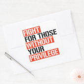 特権のない人のために戦う スクエアシール (封筒)