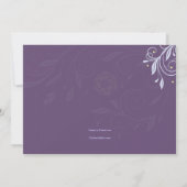 特権パープルフラワーズの招待状 招待状 (裏面)